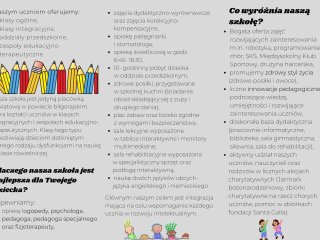 Zapisy do oddziału przedszkolnego, klasy pierwszej i zespołu edukacyjno- terapeutycznego