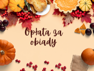 Opłata za obiady w październiku