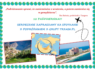 ZAPROSZENIE NA SPOTKANIE Z PODRÓŻNIKIEM