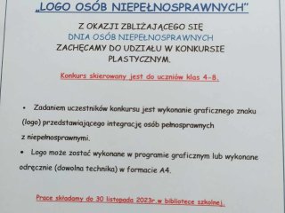 Konkurs plastyczny "Logo osób niepełnosprawnych"
