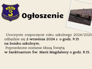 Rozpoczęcie roku szkolnego 2024/2025